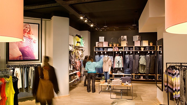 Butik med LED-belysning