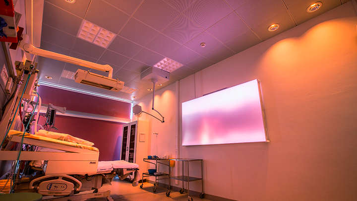 Fødestue med LED-belysning