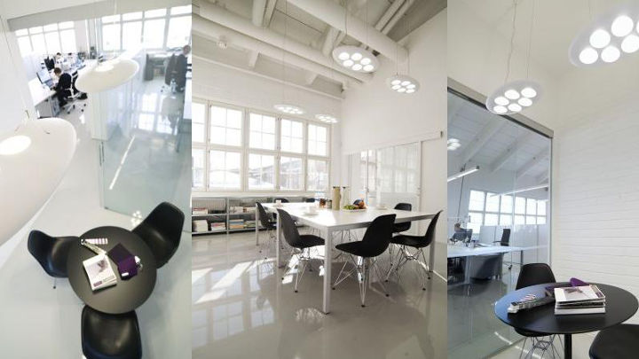 Philips' moderne kontorbelysning oplyser Pentagon Design's kontorer, mødelokaler og rekreative områder