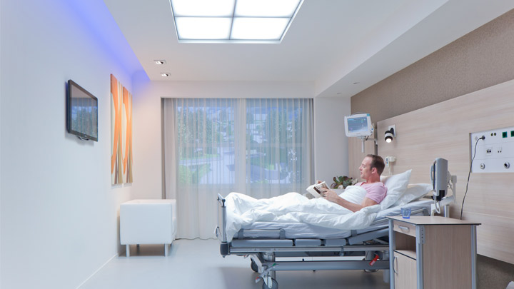 Philips Lightings HealWell er et komplet belysningssystem til hospitaler, der forbedrer patientoplevelsen