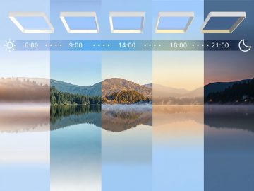 Philips Skylight Automatisk døgnrytme afspejler dagslysets naturlige rytme